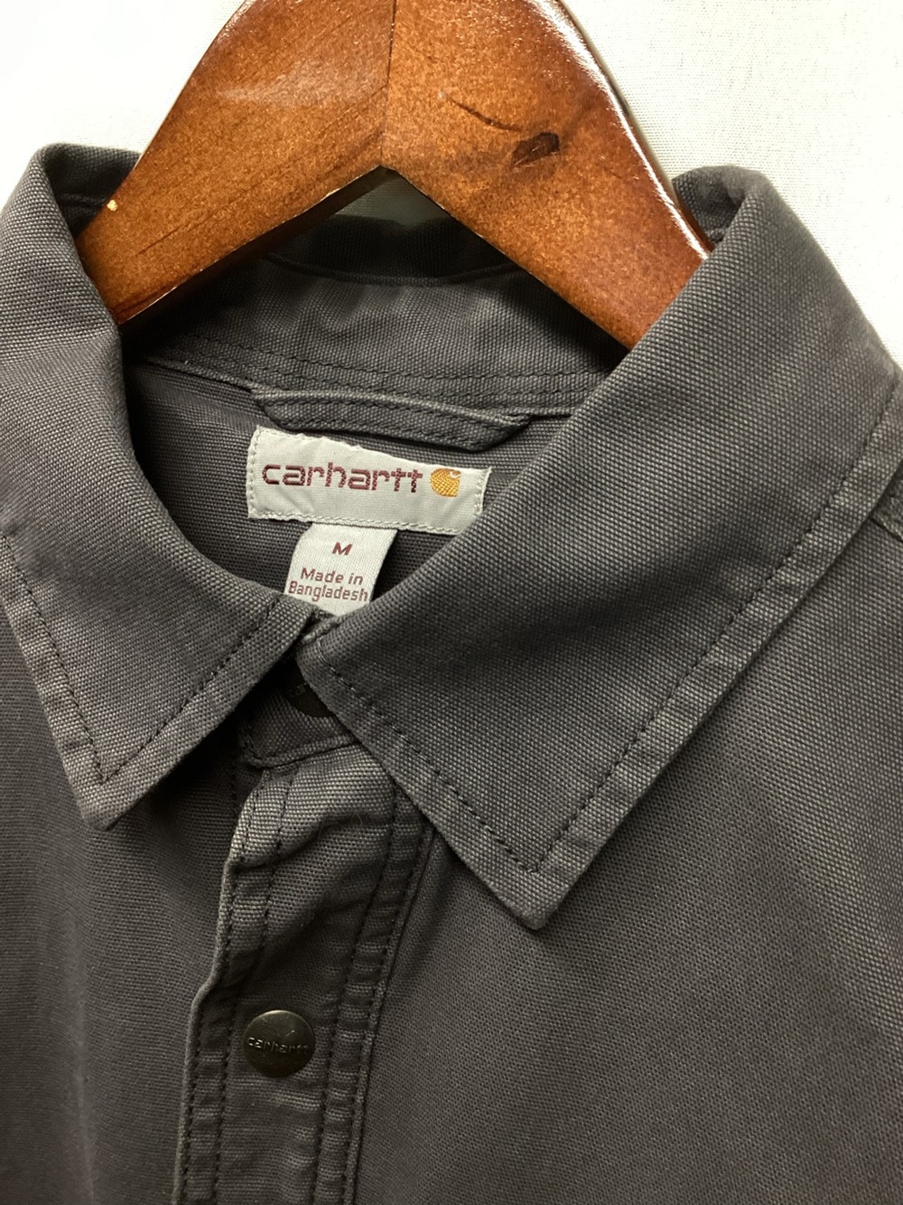 Carhartt Rugged Flex Rigby Shirt Jacket Dark Charcoal Gray Medium - Picture 4 of 9